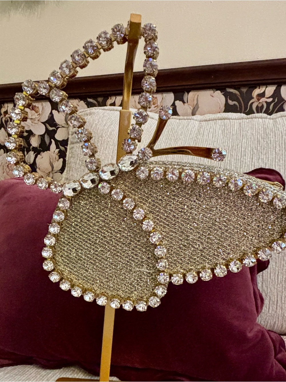L’alingi Gold Crystal Butterfly Clutch Evening Bag Bridal Red Carpet - Picture 2 of 10